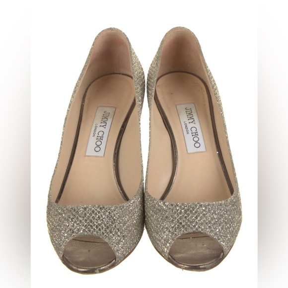 Jimmy Choo Shoes - Jimmy Choo Logan D’orsay Metallic Gold Champagne Heels 38